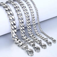 Pulseras cubanas impermeables de plata para hombres, pulseras de cadena de acero inoxidable, regalos para hombres, regalo para papá, él, marido por VintageRoseGallery - details 4