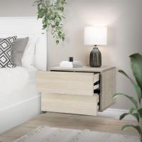 2 Mesillas Noche 42x29x30 cm Beige Roble Somona Armario Colgante 2 Cajones Cómoda Flotante Armario Pared Cajonera Mueble Auxiliar Organizador para Dormitotio Salón o Habitación - details 5
