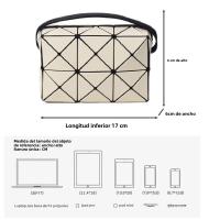 Bolso tipo caja de Cupido acolchado de estilo japonés, nuevo Mini bolso de hombro geométrico, bolso cruzado para teléfono - details 3