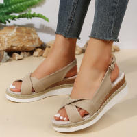 Sandalias de Mujer de Moda con Punta Abierta y Cuña 2023 Ligero Plataforma Gladiator Talla Grande Anti Deslizamiento Sandalias de Playa para Verano - details 4