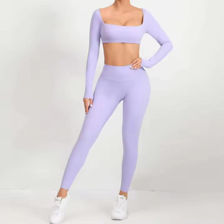 Nuevo TRE de 2 piezas, pantalones cortos deportivos, conjunto de body, ropa deportiva para mujer, traje de yoga para fortalecimiento de gimnasio - 1