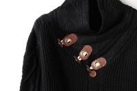Suéter de punto tipo cárdigan de un solo pecho con cuello alto para hombre, para otoño e invierno - details 23