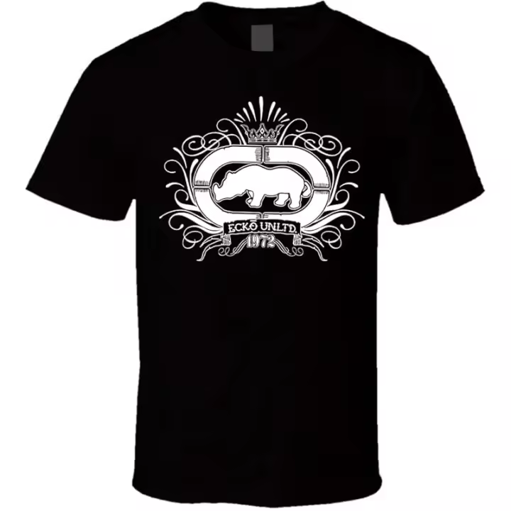 Ecko Unltd Camiseta negra para hombre con logotipo de rinoceronte, Est. 1972 - 1