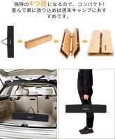 Mesa de Camping Plegable de bambú de 100 x 72 cm para 4 a 6 Personas, Marco Estable de Aluminio, 3 Alturas Ajustables con Bolsa de Transporte para jardín, Picnic, Camping - details 35