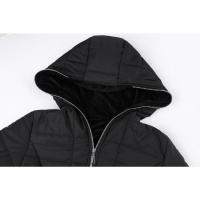 Chaqueta acolchada de algodón con capucha para mujer, abrigo cálido de terciopelo, de longitud media, para invierno, 2024 - details 5