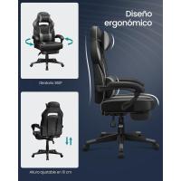 Gaming Ergonómica, con Reposapiés Telescópico, Respaldo Ajustable, Reposacabezas y Soporte Lumbar, - details 2