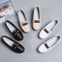 Zapatos de cuero de mujer suaves, informales, con fondo plano, cómodos, para el cuidado diario - details 2