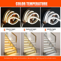 Tira de luces LED de neón de 5V de CC, señal de neón, cuerda de silicona impermeable, lámpara Flexible, 2 pines con cable de decoración del hogar, 3000k, 4000k - details 2
