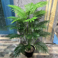 Palmera Artificial grande de 65/82cm, plantas falsas altas, ramas de Monstera Tropical, hojas verdes de plástico para decoración al aire libre del jardín y el hogar - details 3