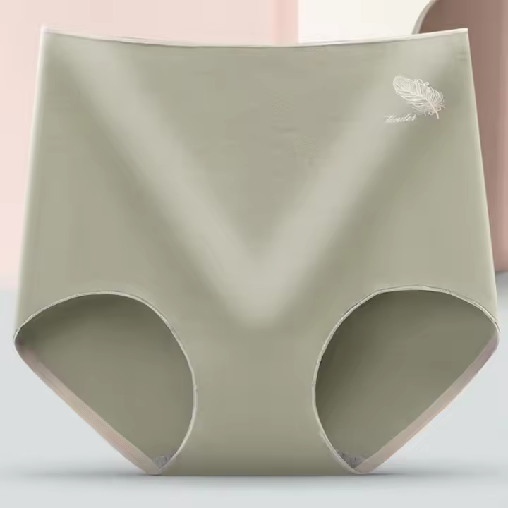Cómodos calzoncillos elásticos de algodón con plumas para niñas, ropa interior sin costuras para mujeres, bragas de entrepierna de grafeno, lencería transpirable - 1