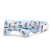 Hotdog Boy Collar de perro personalizado, lazo con correa y arnés a juego - details 3