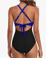 Nueva bolsa suave de una pieza traje de baño cruzado bikini con tirantes en la espalda traje de baño ajustado - details 19
