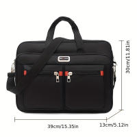Bolso de hombro de gran capacidad para hombre, bolso multicapa impermeable y resistente al desgaste, maletín para computadora, para viajes de negocios diarios - details 0