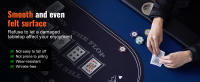 SucceBuy Mesa de póquer plegable, mesa ovalada de Blackjack y Texas Holdem con rieles acolchados y portavasos de acero inoxidable, mesa de juego de cartas de casino plegable portátil - details 3