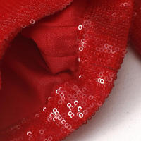 Traje de Fiesta Navideño Rojo con Lentejuelas Cuello Redondo, Manga Larga, Botón Único, Moda para Mujeres 2025 - details 11