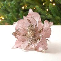 Flores Navideñas Artificiales Brillantes Decoración de Árbol para Hogar - details 3