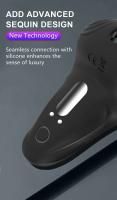 Leten Anillo Vibrador Anillos de Silicona Masajeador de Testículos Vibrador Vibración Intensa para Hombre Erección Más Fuerte Masculina 18+ - details 1