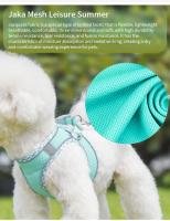 Arnés reflectante para perro y gato, conjunto de cuerda para el pecho, transpirable, ajustable, para perros pequeños y medianos - details 3