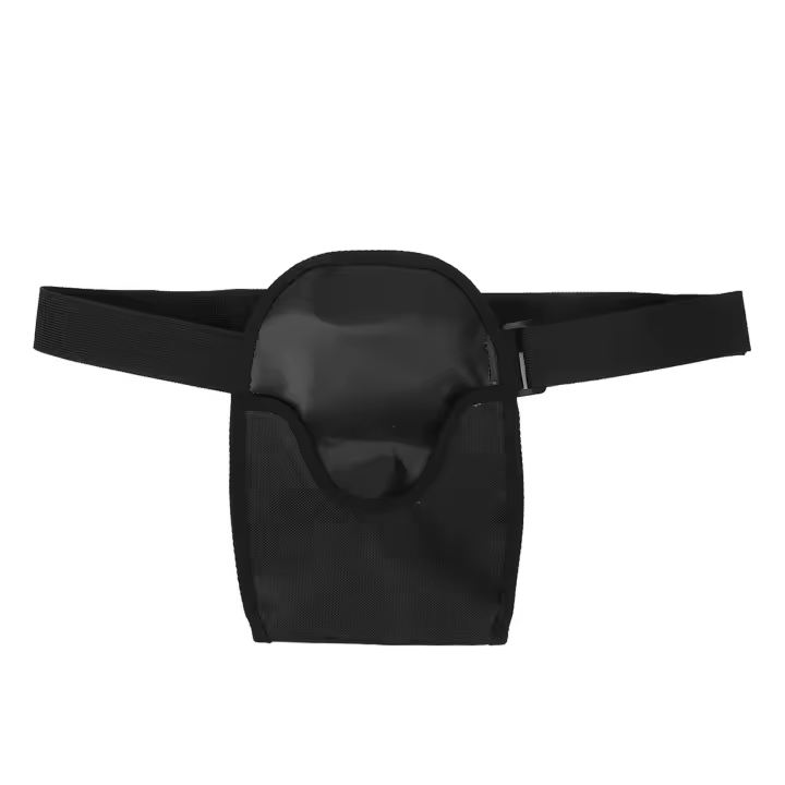 Bolsa de Ostomy de tela Oxford, banda elástica ajustable, capacidad de rodamiento fuerte, cubierta de bolsa de ostomia, bolsa de colección negra - 1