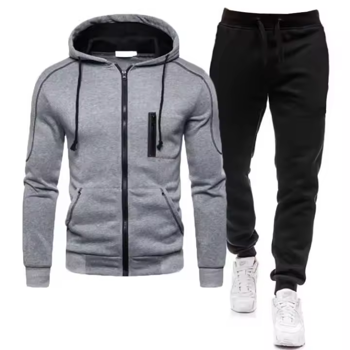 Nuevo Conjunto Casual para Hombres 2025 Suéter con Capucha, Pantalones de Chándal, Ropa Deportiva y de Ocio - 1