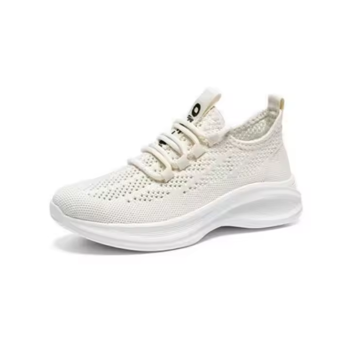 Zapatillas de malla para mujer, nuevas zapatillas casuales de verano con cordones tejidos - 1