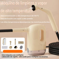 Limpiador a vapor, limpieza continua a vapor, 1200W, súper limpieza, múltiples accesorios, limpiador a vapor portátil de alta presión para toda la casa, desinfección y desengrasado, eléctrico, eliminador de grasa de cocina portátil - details 2