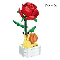 Juguete de bloques de construcción modelo de flores, ramo eterno, decoración creativa de plantas de escritorio para el hogar, juguetes educativos para niños, regalo de cumpleaños - details 5