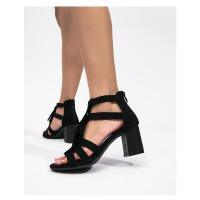 Sandalias de Mujer GIOIO Gruesas 2025 Zapatos Romanos con Flecos Tacón Alto con Cremallera Trasera de Moda - details 5