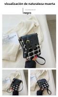 Bolso pequeño de estilo coreano con diseño de nicho para mujer, nuevo bolso para teléfono a cuadros a la moda, bolso cruzado de lana de verano, pequeño bolso cuadrado - details 20