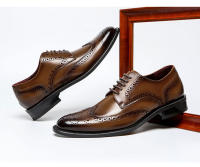 Caballero de cuero genuino tallado, zapatos de cuero para hombres, zapatos de vestir de negocios - details 4