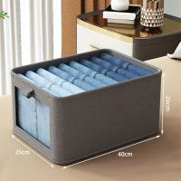 Caja de almacenamiento de tela plegable grande organizador de almacenamiento de ropa para el hogar artefactos cajón estilo dormitorio caja de almacenamiento de pantalones - details 2