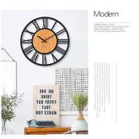 Reloj de Pared de Números Romanos Nórdicos de 3D Silencioso, Preciso, Decoración de Sala de Estar - details 5
