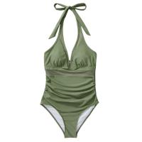 New Sexy Deep V One Piece Swimsuit Women Mesh Backess Swimwear Female Monokini Bathers Bathing Suits Summer Beach Wear - details 23
