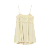 PB & ZA-Vestido corto decorativo en capas, novedad de verano, Vestido corto holgado con tirantes sencillos para mujer - details 1
