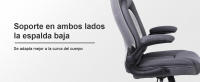 Silla de Oficina ergonómica, Silla de Escritorio con Respaldo Alto y Regulable en Altura, Silla giratoria con reposacabezas Cómoda, Silla ejecutiva para Oficina, Negro, Gris Oscuro - details 7
