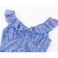 Vestido retro francés con volantes, borde de cordón, correa en la cintura, vestido corto floral, vestido largo de vacaciones, fiesta, falda. - details 3