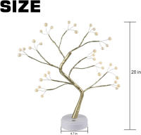 Tabletop Bonsai Tree Light 36 Pearls LED 8 Mode Remote Control DIY Artificial Lamp Bedroom Desktop Indoor Decoration Night Light - details 5