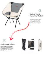 Silla de práctica plegable ultraligera portátil con forma de luna para acampar al aire libre, desmontable, para pesca en la playa, y pequeña silla para pícnic - details 13
