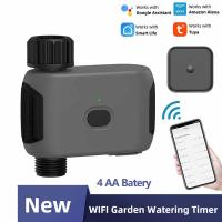 Riego-batería inteligente para jardín, temporizador de agua de riego automático con Wifi, aplicación Tuya Smart Life, 4 AA - details 0