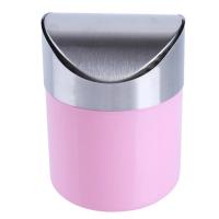 Mini cubo de basura de acero inoxidable para coche, cubierta rodante desmontable, cubo de basura de polvo, cubo de basura de esc - details 4