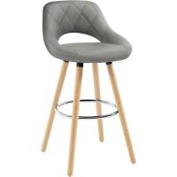 Taburete Bar Alto para Bistro, Cafetería y Cocina, con Funda de Piel - details 0