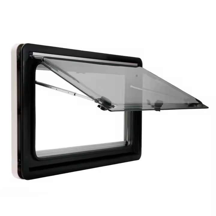 Marco de ventana lateral para autocaravana, ventana con bisagras de aluminio, de 450x500mm, para caravana y acampada - 1