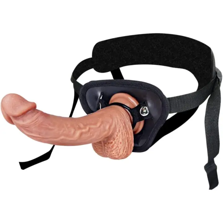 Strap-On Pegging Strap-On Arnés Consolador realista Juguetes sexuales usables para adultos para lesbianas Mujeres sexuales Pene divertido con consolador de silicona de 23cm para parejas - 1