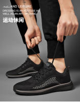 2023 nuevos hombres Casual Running primavera Flyknit superficie de malla, zapatos deportivos de moda ligeros de gran tamaño, saludables - details 5