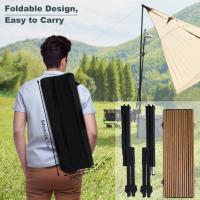 Mesa de Camping Plegable Ligera con Bolsa de Almacenamiento Picnic al Aire Libre Ajustable a Tus Alturas Barco de Barbacoa para Jardín - details 3