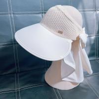 Sombrero de protección solar de ala grande, puede atar cola de caballo, cubierta superior de sombrero, protección facial, cuello, sombrero de sol para mujer, viaje de verano, sombrero de cubo transpirable - details 1