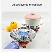 Estufa de Camping Ultraligera de Acero Inoxidable Resistente al Viento, Fácil de Llevar, Adecuada para Exteriores, Equipo de Cocina para Turismo y Senderismo - details 1