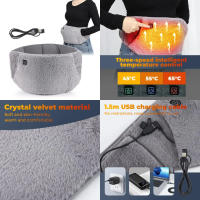 Almohadilla calefactora para aliviar el dolor Abdominal, cinturón de felpa cálido para la menstruación, el útero, calentador de manos, Invierno - details 4