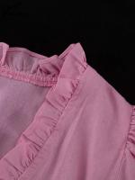 Vestidos elegantes de algodón blanco para mujer, ropa de manga corta con cuello en V y cordones, holgada hasta el tobillo, verano - details 8