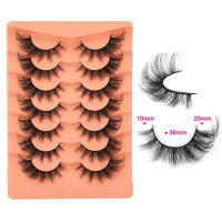 Pestañas de simulación suaves, maquillaje cómodo, fácil de usar, fiesta diaria, viaje, 7 pares - details 2
